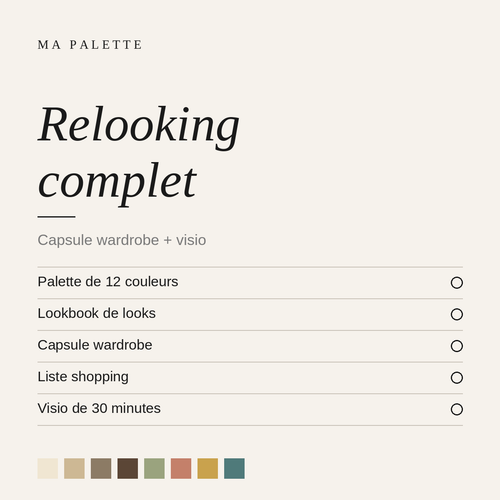Relooking complet : garde-robe sur mesure et visio