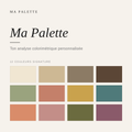 Ma Palette : analyse colorimétrique personnalisée, 12 couleurs signature