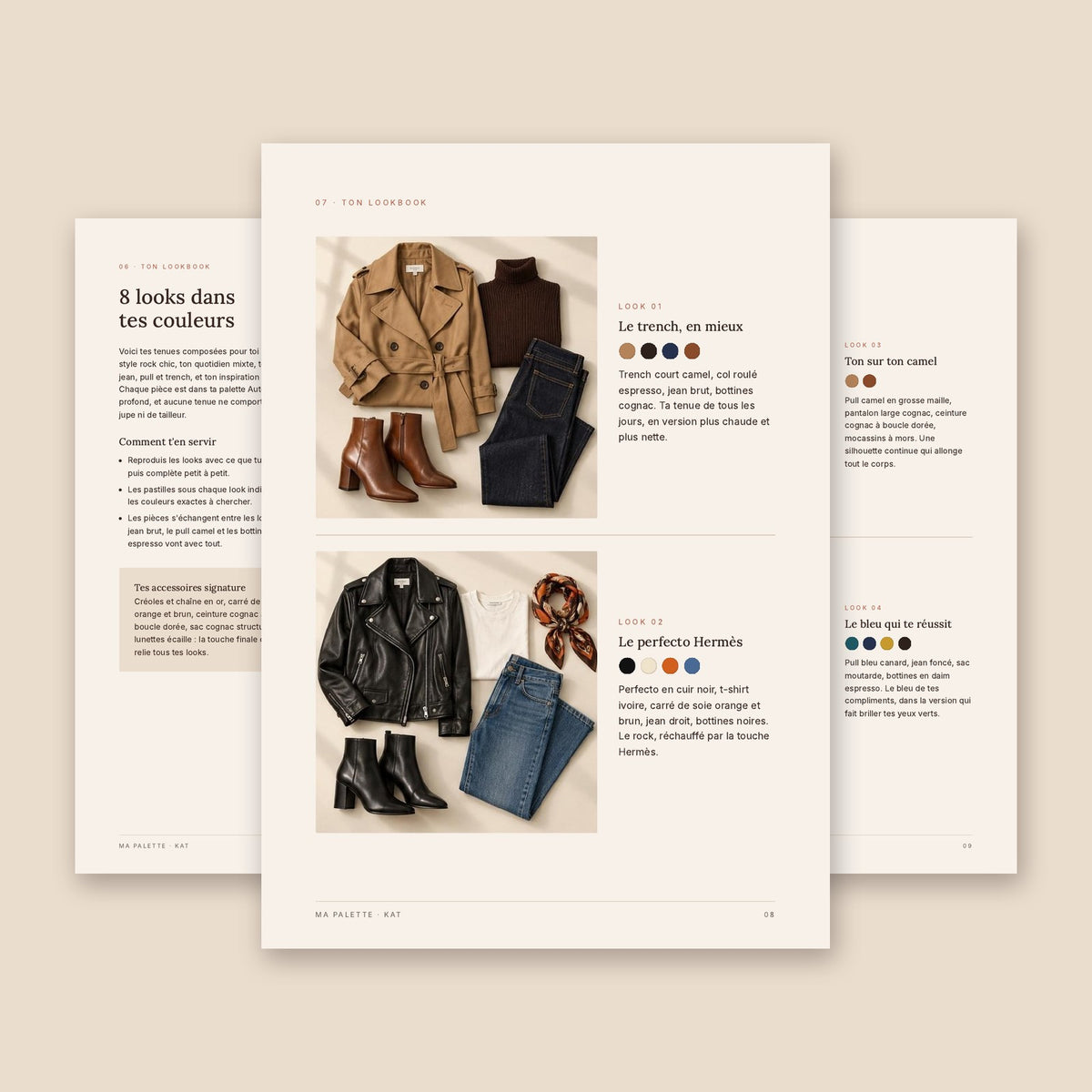 Aperçu du dossier Palette + Lookbook : tes looks dans tes couleurs